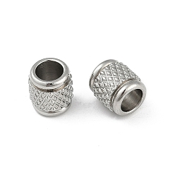 Нержавеющая Сталь Цвет 202 из нержавеющей стали бусы, колонка, цвет нержавеющей стали, 7x8 мм, отверстие : 4 мм