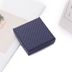 Полуночно-синий Картонные бумажные коробки, подарочная упаковка, квадратный, темно-синий, 8.5x8.5x2.5 см