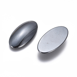 Non-magnetic Hematite Non-magnetic Synthetic Hematite Cabochons, Oval, 30x15x5mm