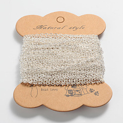 Серебро Железо кабельные сети, , несварные, овальные, серебряный цвет гальваническим, Размер: цепи: около 3 мм длиной, шириной 2 мм , толщиной 0.5 мм 