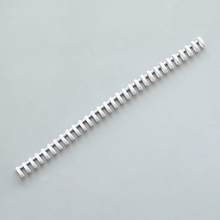 Gray Plastic Loose Leaf Book Binder Hinged Rings, Gray, 27.9x1.5cm, Inner Diameter: 1.2cm
