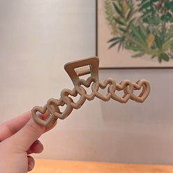 Верблюжий Пластиковые зажимы когтя волос, аксессуары для волос для женщин и девочек, сердце, верблюжие, 130 мм