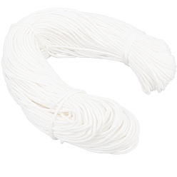 White Polyester Cords, Soft Drawstring Replacement Rope, for Sweatpants Shorts Pants Jackets Coats, White, 3mm