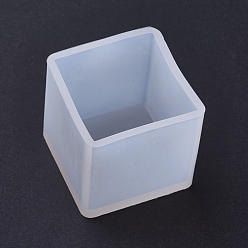White Silicone Molds, Resin Casting Molds, For UV Resin, Epoxy Resin Jewelry Making, Cube, White, 46x46x43mm, Inner: 40x40mm