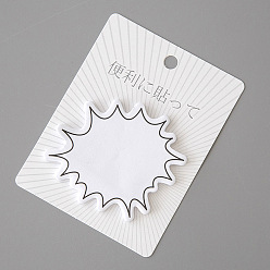 Sun Dialogue Paper Memo Pad Sticky Notes, Sticker Tabs, for Office School Reading, Sun Pattern, 73x60mm