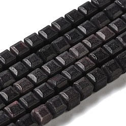 Черный Природный агат бисер нитей, окрашенные, кубические, чёрные, 4.5x4.5x4.5 мм, отверстие : 1.2 мм, около 88 шт / нитка, 15.04'' (38.2 см)