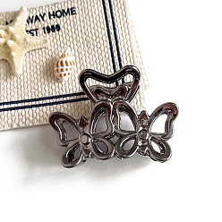 Черный Пластиковые заколки для волос с когтями бабочки, аксессуары для волос для женщин и девочек, чёрные, 90x60 мм