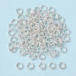 Silver Open Jump Rings Brass Jump Rings, Cadmium Free & Lead Free, Silver, 8x1mm, 18 Gauge, Inner Diameter: 6mm, about 4300pcs/500g