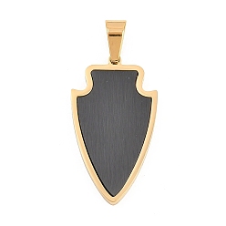 (52) Непрозрачная лаванда 304 подвески из нержавеющей стали, щитовые чары, матовая отделка, ионное напыление (IP) и вакуумное PVD-напыление, долговечный, разноцветные, 35x20x3 мм, отверстие : 8.5x5 мм