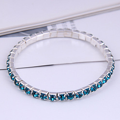 3 blue Minimalist Single Diamond Women's Bracelet - Unique Fashion Jewelry Accessory