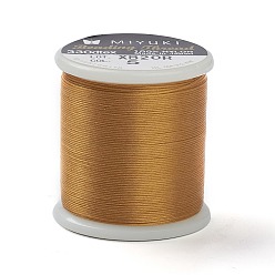 Dark Goldenrod MIYUKI Beading Nylon Thread B, 330 DTEX/0.203mm/0.008", for Seed Beads, #5, Dark Goldenrod, 0.16mm, 55 yards(50 meters)/roll