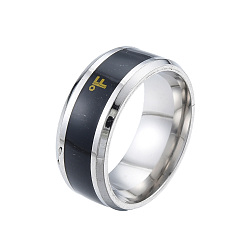 Нержавеющая Сталь Цвет 201 кольцо на палец из нержавеющей стали со шкалой Фаренгейта для женщин, цвет нержавеющей стали, внутренний диаметр: 17 мм