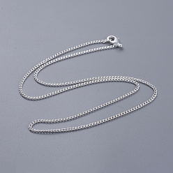 Серебро Колье из латунных скрученных цепочек, с карабин-лобстерами , серебряные, 18 дюйм, 2 мм