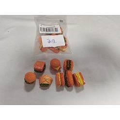 (52) Непрозрачная лаванда 16шт. 8 стили, миниатюрная модель из смолы, имитация гамбургера, аксессуары для оформления микроландшафта, притворяясь опорными украшениями, разноцветные, 21.5~33.5x15.5~25.5x10~22.5 мм, 2 шт / стиль