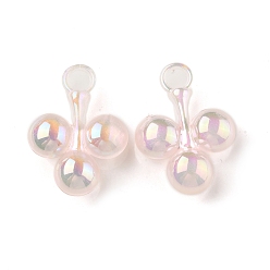 Лавандовый румянец УФ-покрытие акриловыми подвесками, радужный, вишня, лавандовый румянец, 28.5x21x8 мм, отверстие : 4 мм