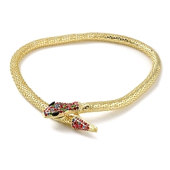 Light Gold Colliers de chaîne de pop-corn en alliage, collier serpent magnétique en strass coloré, or et de lumière, 22.05 pouce (56 cm)