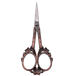 Red Copper & Stainless steel Color Stainless Steel Butterfly Scissors, Alloy Handle, Embroidery Scissors, Sewing Scissors, Red Copper & Stainless steel Color, 12.6cm