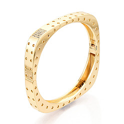 Настоящее золото 18K Браслеты из латуни с микропаве из прозрачного кубического циркония, Шарнирные браслеты для женщин, квадратный, реальный 18 k позолоченный, 1/4 дюйм (0.8 см), внутренний диаметр: 2-1/4 дюйм (5.8 см)