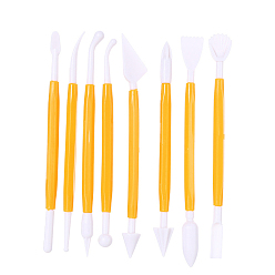 Gold Plastic Clay Shaping Tools Set, Clay Modeling Tool, Gold, 15.1cm, 8pcs/set