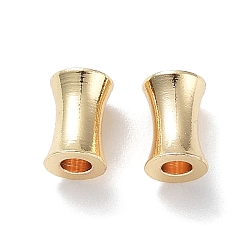 Light Gold Экологичные латунные бусины, без кадмия и без свинца, бамбук совместное, золотой свет, 6x4 мм, отверстие : 1.8 мм