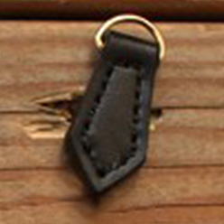 Black Cattlehide Zipper Heads,Leather Zipper Pullers for Boot, Jacket, Luggage Bags, Handbags, Purse, Jacket Repairing, Black, 4x1.5cm, Hole: 10mm