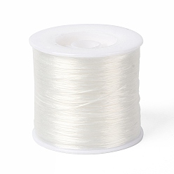 Clear 400M Flat Elastic Crystal String, Elastic Beading Thread, for Stretch Bracelet Making, Clear, 0.2mm, 1mm wide, about 446.81 Yards(400m)/Roll