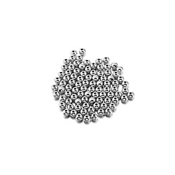 Platinum CCB Plastic Bead Spacers, Round, Platinum, 4mm,Hole:1mm
