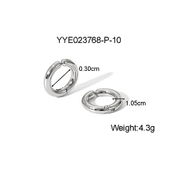 Серебро 304 из нержавеющей стали клипсы, серебряные, 10.5x3 мм