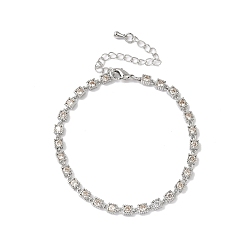 Желтая Старая Ткань  Браслеты с квадратными звеньями из кубического циркония, украшения из латуни для женщин, Реальная платина, старое кружево, 6-5/8 дюйм (16.7 см)