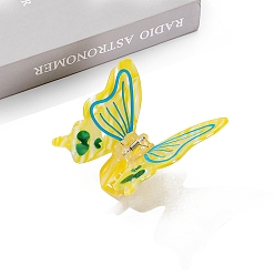 Зеленый Заколки для волос в форме когтей из ацетата целлюлозы, аксессуары для волос для женщин и девочек, бабочка, зелёные, 85x92x67 мм