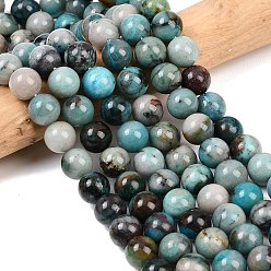 Хризоколла Природные хризоколлу бисер нитей, круглые, 12 мм, отверстие : 0.8 мм, около 32 шт / нитка, 15.35'' (39 см)