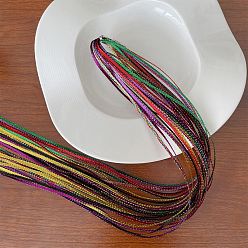 20 pieces of metallic ribbon Colorful Hair Ties for Braids and Ponytails - Kids' Headbands with Rainbow Ribbons
