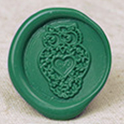 Зеленый Частицы сургуча, для ретро печать печать, восьмиугольник, зелёные, размер бутылки: 40x34 мм, о 45шт / бутылка