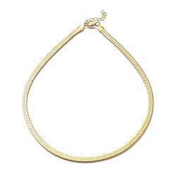Golden Ion Plating(IP) 304 Stainless Steel Herringbone Chain Necklace for Women, Golden, 6.30 inch(16cm)