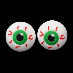 Eye Halloween Silicone Focal Beads, Eyeball, 17mm, Hole: 3mm