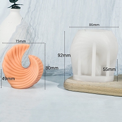Others Seashore Candle DIY Food Grade Silicone Mold, For Candle Making, 9.2x8.6x5.5cm, Inner Diameter: 8x7.5x4.9cm