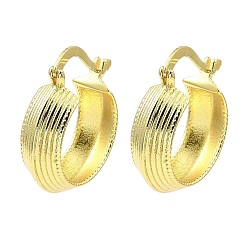 Real 18K Gold Plated Rack Plating Brass Thick Hoop Earrings, Long-Lasting Plated, Lead Free & Cadmium Free, Real 18K Gold Plated, 25.5x22.5x8mm