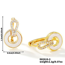 Золотой Милые серьги-кольца, со стразами и безопасной пряжкой, модный и современный, золотые, 13x9 мм