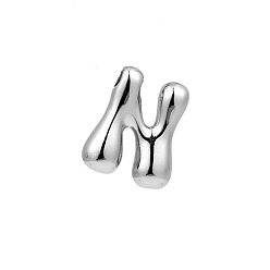 Letter N Латунные подвески, подвески с буквой az~z, Письмо N, 22x18 мм