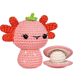 Dragon Animal Display Decoration DIY Knitting Kits for Beginners, including Doll Eye, Crochet Hook, Stitch Marker, Yarn, Instruction, Dragon, 10cm