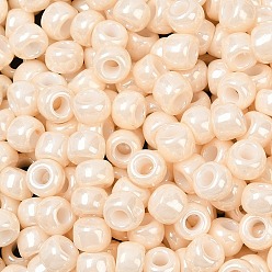 (123) Opaque Luster Light Beige Тохо 3/0 круглые бусины, японский бисер, (123) матовый блеск светло-бежевый, 5.5 мм, отверстие : 1.9 мм, Около 2700 шт / фунт