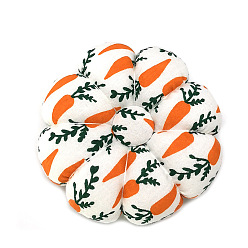 Colorful Carrot Pattern Wrist Strap Pin Cushions, Pumpkin Shape Sewing Pin Cushions, for Cross Stitch Sewing Accessories, Colorful, 90mm