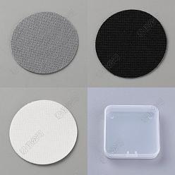 (52) Непрозрачная лаванда 36 шт. 3 цвета полиэфирные самоклеящиеся ткани, ремонтная заплатка для простыни дивана, плоско-круглые, разноцветные, 33x0.5 мм, 12 шт / цвет