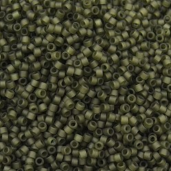 (DB2404)Matte Transparent Dark Olive Бусины miyuki delica, цилиндр, японский бисер, 11/0, (db2404)матовый прозрачный темно-оливковый, 1.3x1.6 мм, отверстие : 0.8 мм, около 10000 шт / упаковка, 50 г / мешок