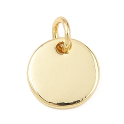 Плоский Круглый Латунь прелести, с целью перехода в кольце, реальный 18 k позолоченный, без свинца и без кадмия, долговечный, стойки покрытие, плоско-круглые, 10x1.5 мм, отверстие : 3.4 мм