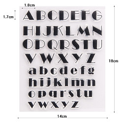 Letter Clear Silicone Stamps, for DIY Scrapbooking, Photo Album Decorative, Cards Making, Stamp Sheets, Letter Pattern, 18x14cm