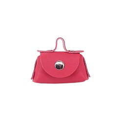 Cerise Mini Plastic Doll Handbag, for Doll Girls Accessory Bag, Cerise, 60x50x25mm