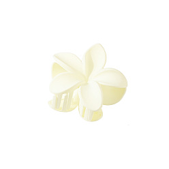 Light Goldenrod Yellow Flower Plastic Claw Hair Clips, Hair Accessories for Girl, Light Goldenrod Yellow, 80mm