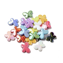 Mixed Color UV Plating Acrylic Bead, Butterfly, Mixed Color, 12x16.5x4mm, Hole: 1.2mm