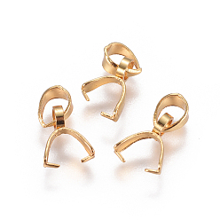 Золотой 304 нержавеющей стали ледоруб прижимные поручительств, золотые, 9x2.5 мм, отверстие : 3.5x5 мм, штифты : 0.4x0.7 мм
